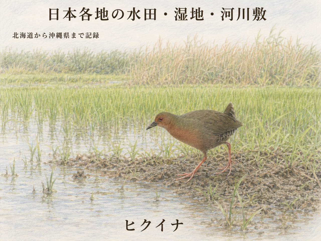 ヒクイナは日本のどこにいる?