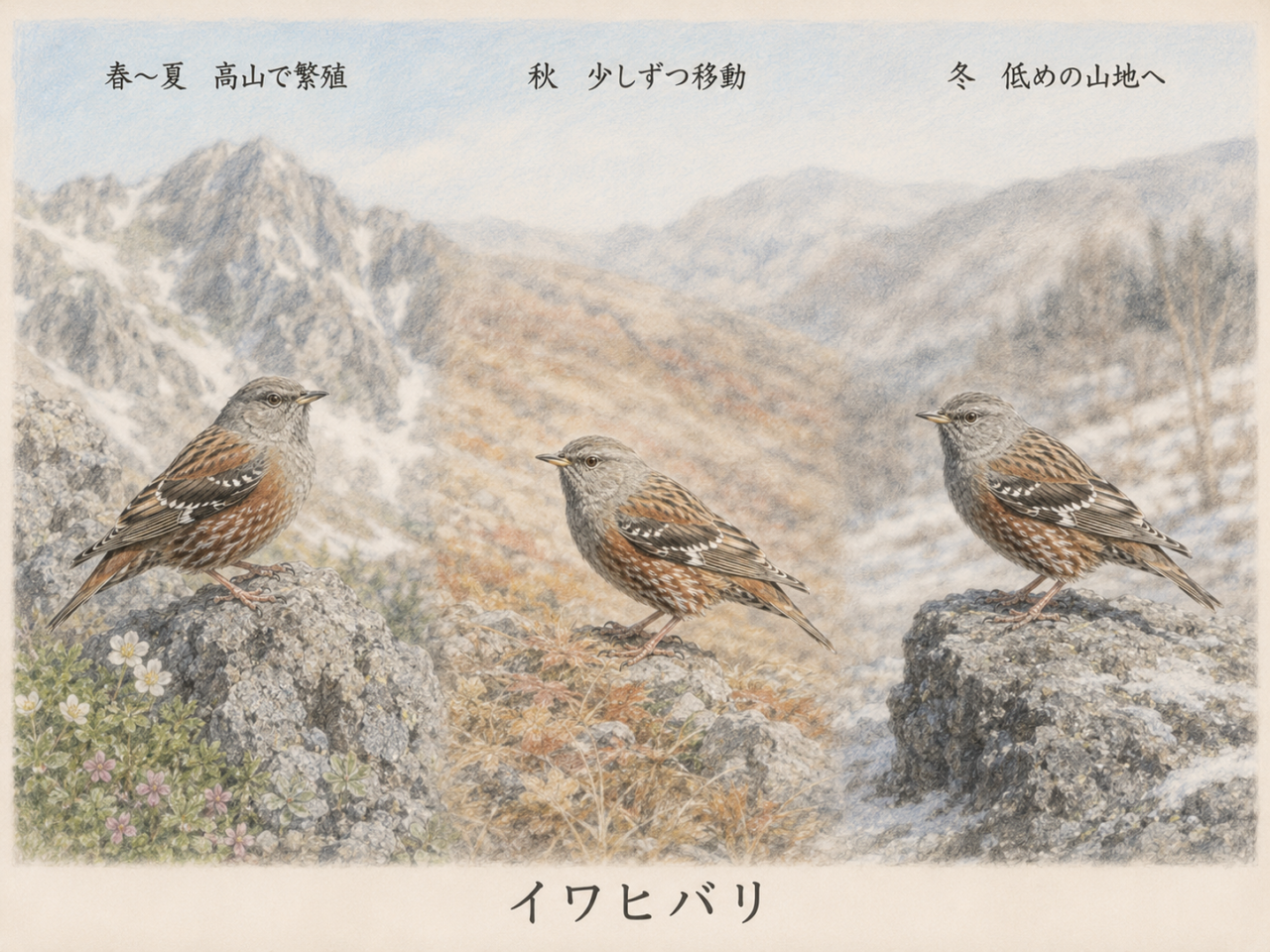 イワヒバリの季節｜いつ見られる？