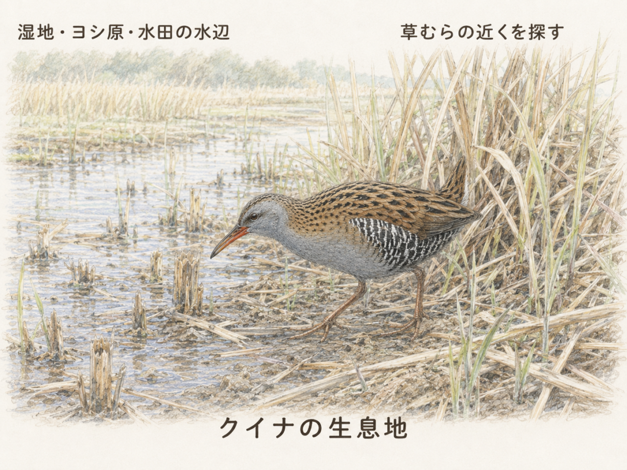 クイナは日本のどこにいる？生息地を解説