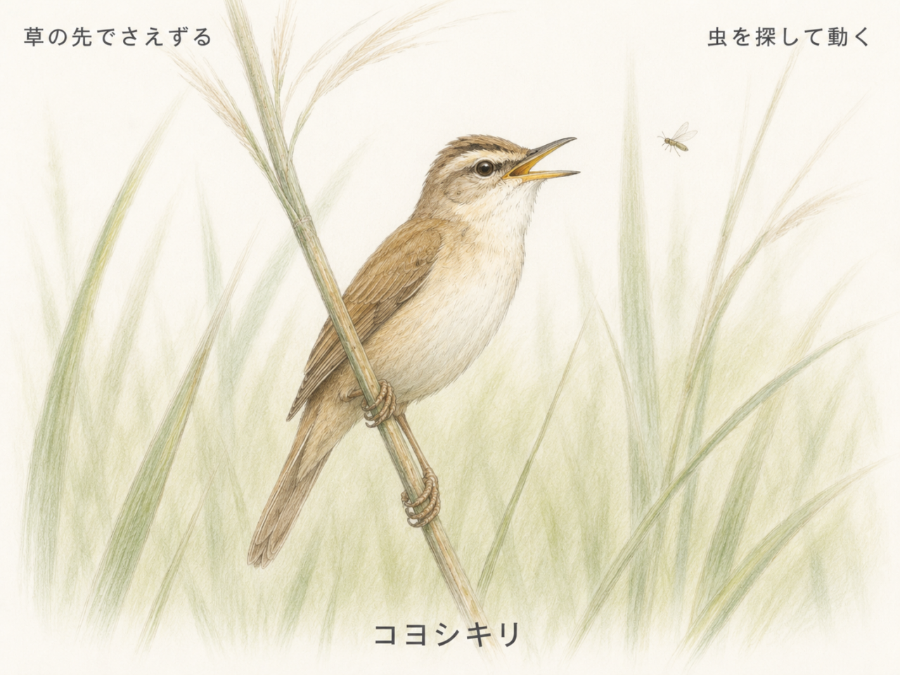 コヨシキリを見つけたら注目したい行動