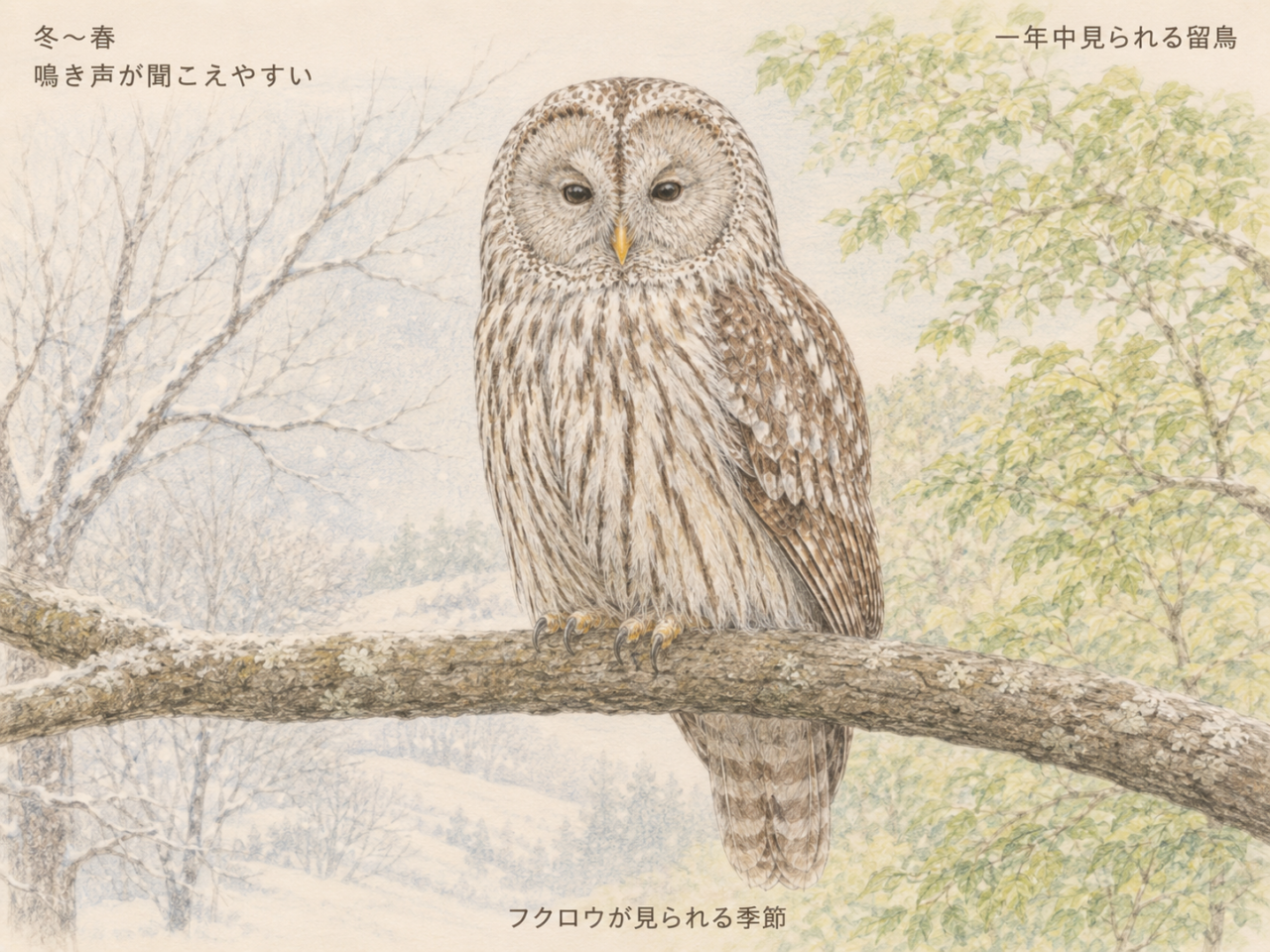 フクロウが見られる季節