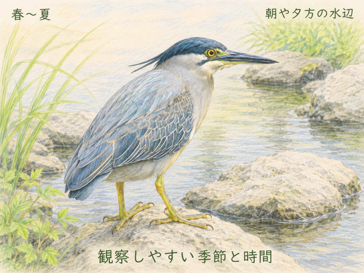ササゴイ観察におすすめの季節と時間帯