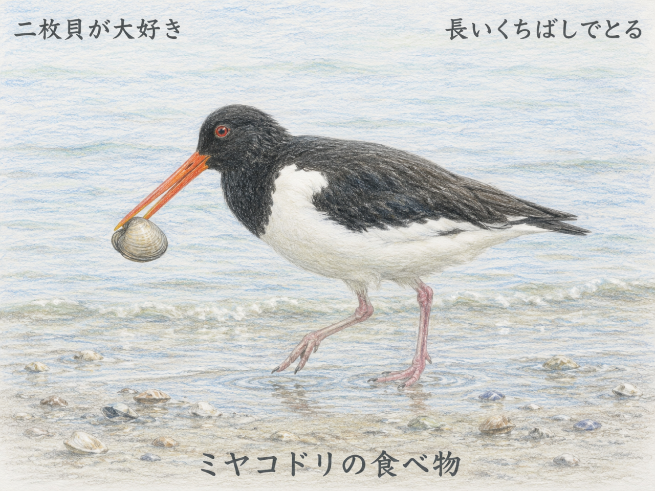 ミヤコドリの食べ物