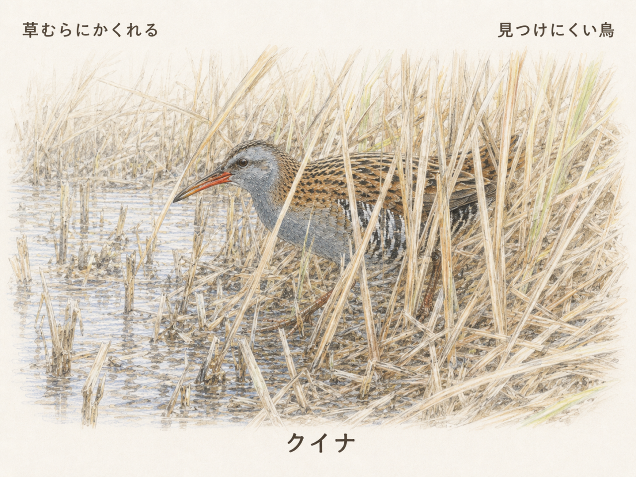 クイナは珍しい鳥？見つけにくい理由