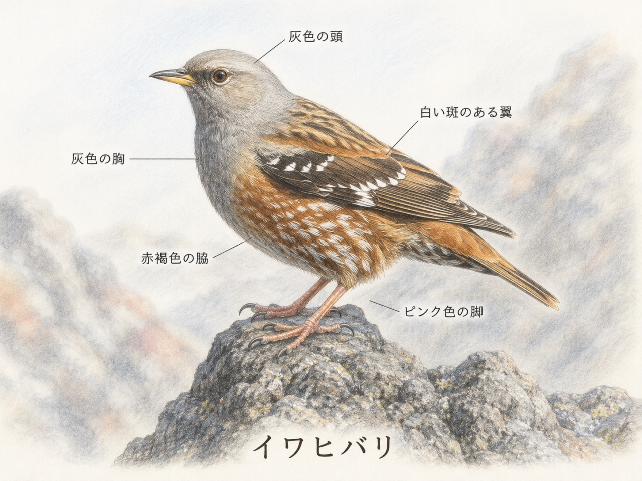 イワヒバリを見つけたときの観察ポイント