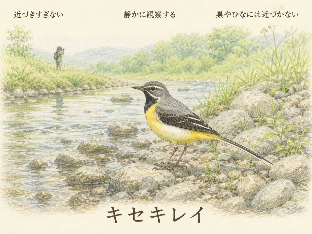 キセキレイを観察するときの注意点