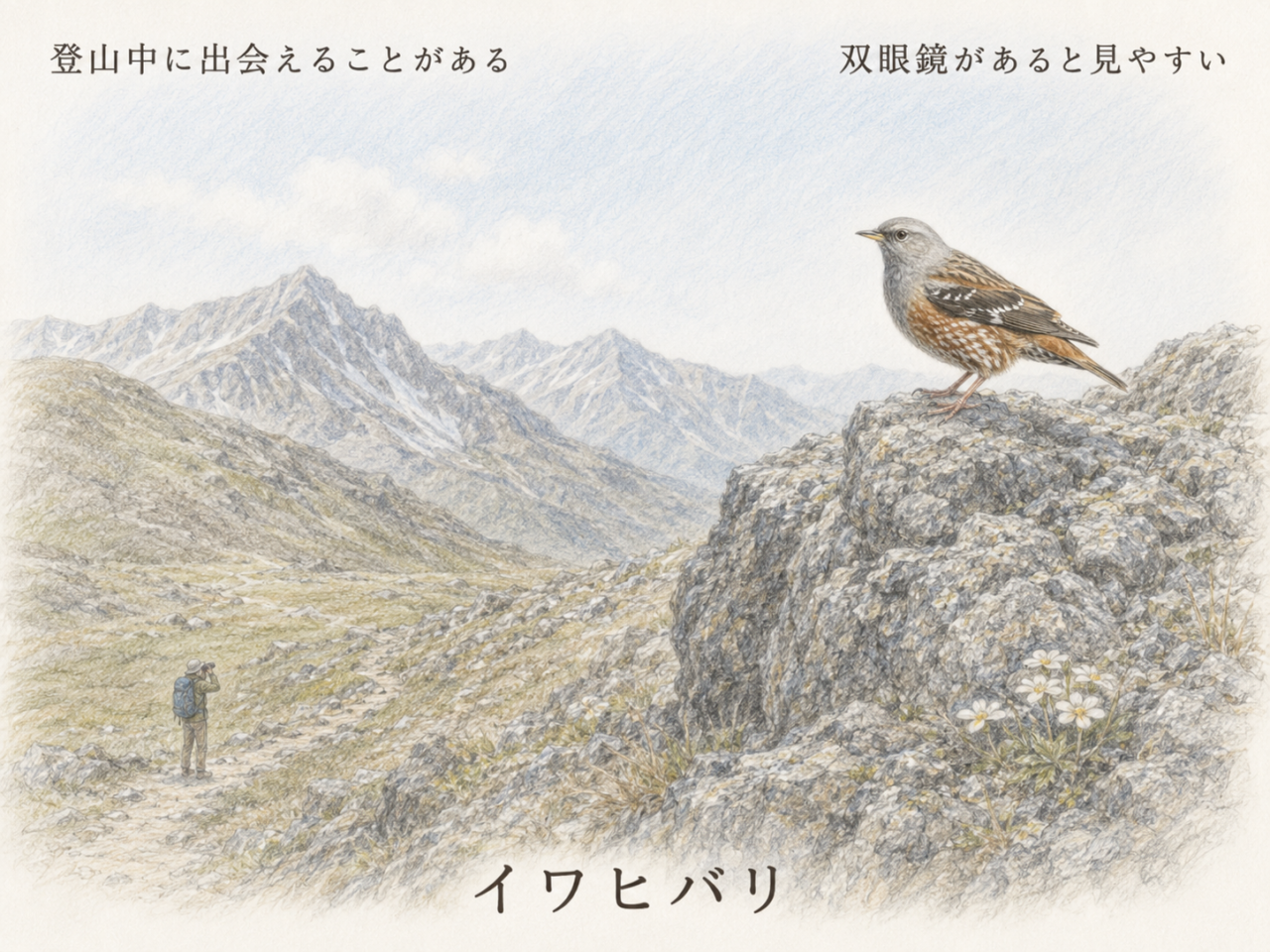 イワヒバリ観察に向いている人
