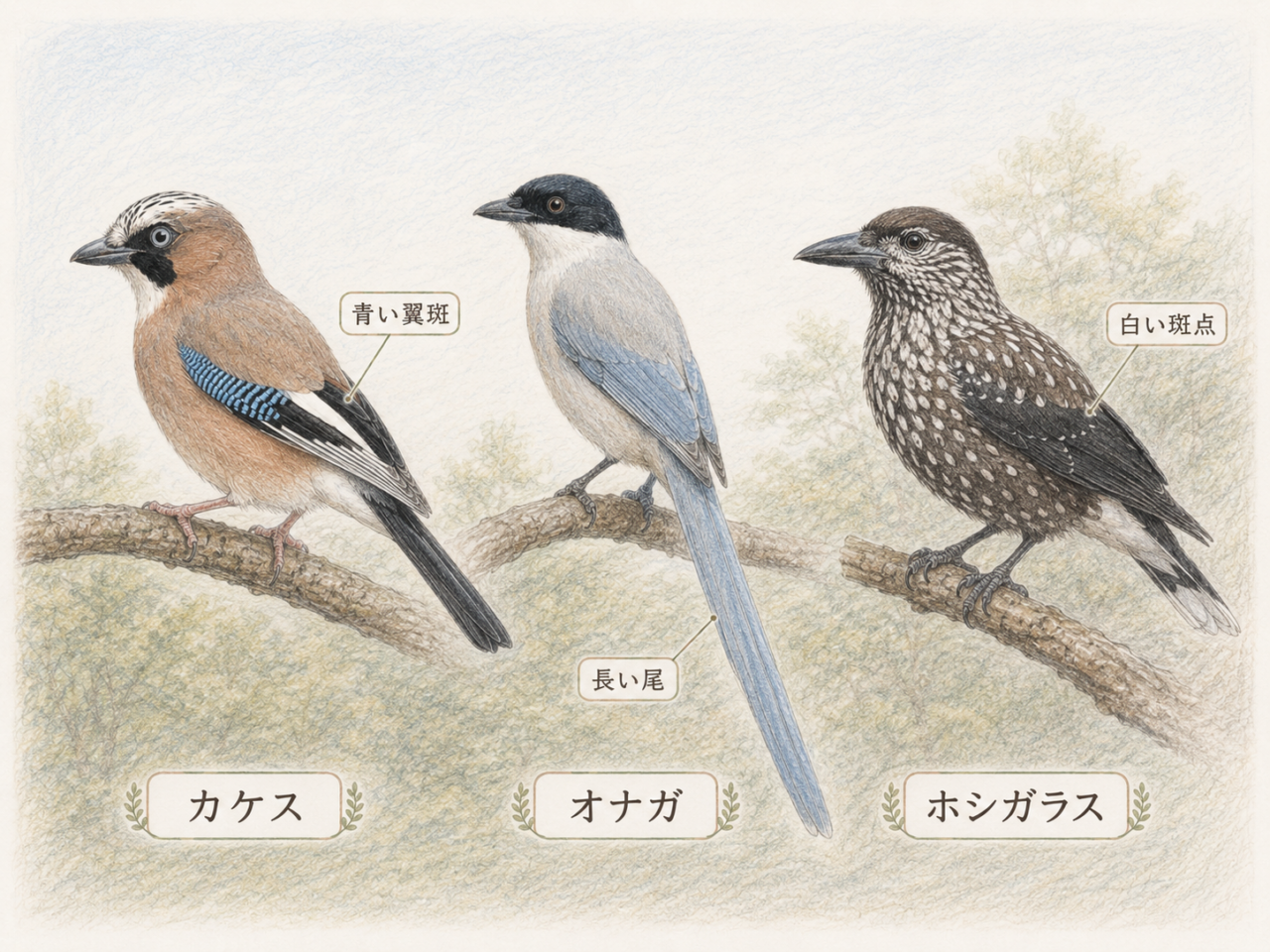 カケスに似ている鳥との違い