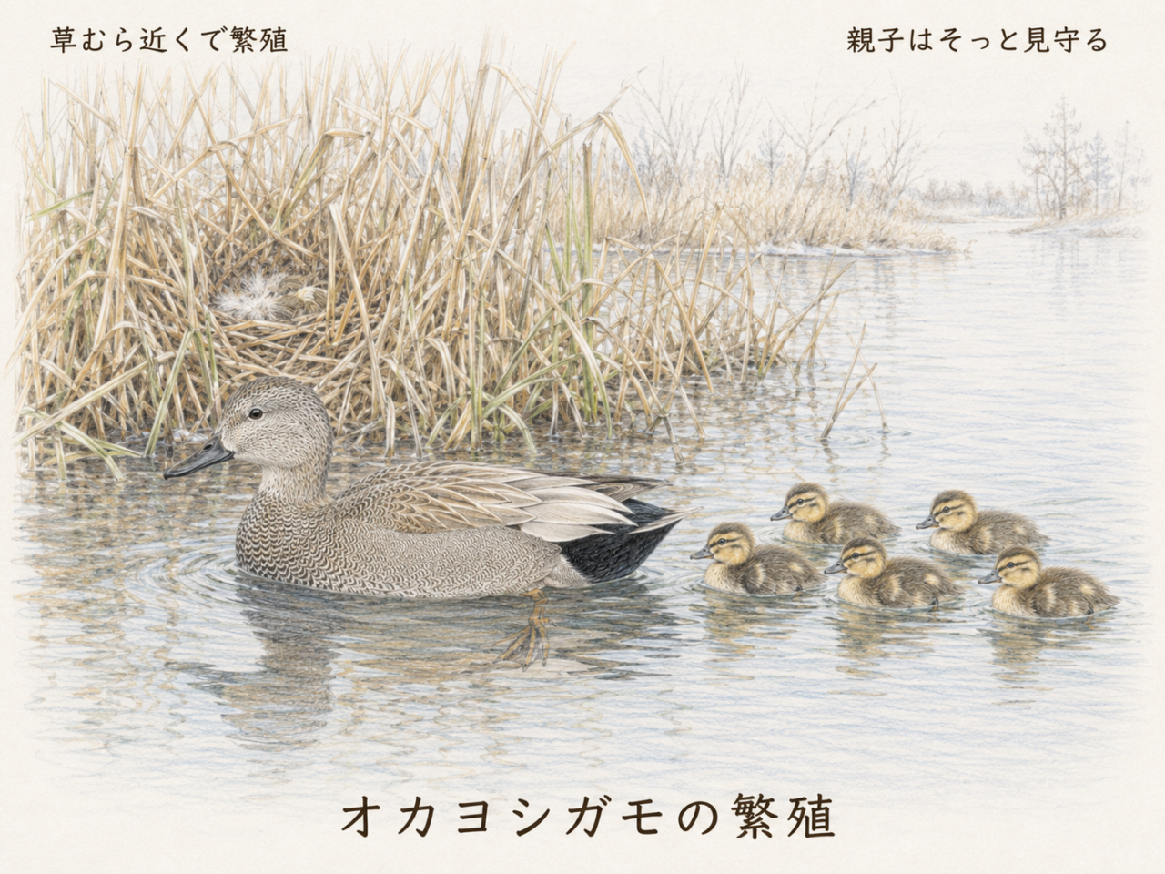 オカヨシガモの繁殖