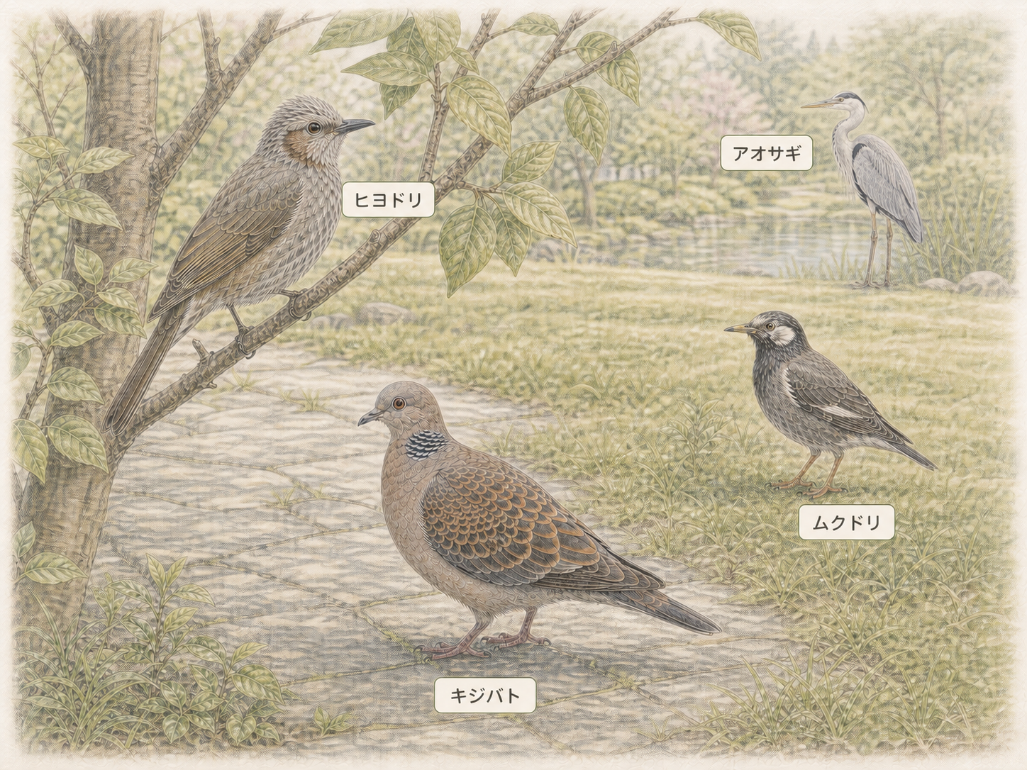 スズメより大きい灰色・茶色・黒い鳥の見分け方