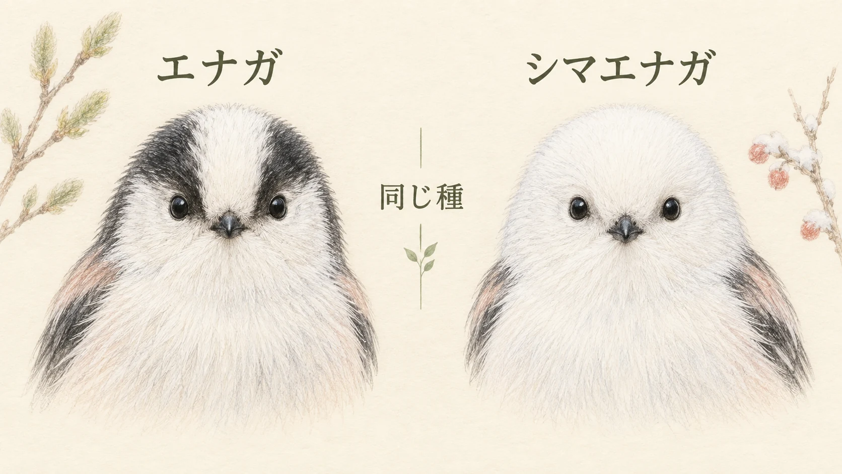 エナガとシマエナガの違い｜顔・大きさ・生息地で見分ける | 野鳥情報.com